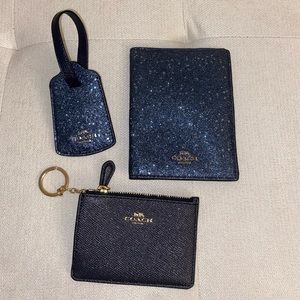 Coach Set : NWOT wallet, luggage tag, passport holder